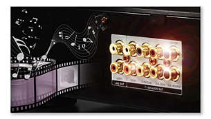 Gold-plated AV connectors for best visuals and sound
