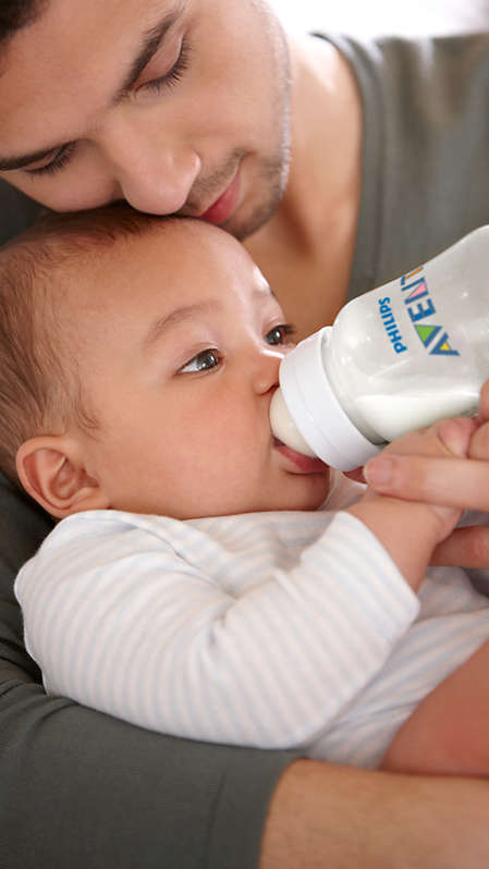 Kūdikių buteliukų „Anti-colic“ reklamjuostė