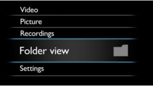 Folder view to organize and view media files like on your PC