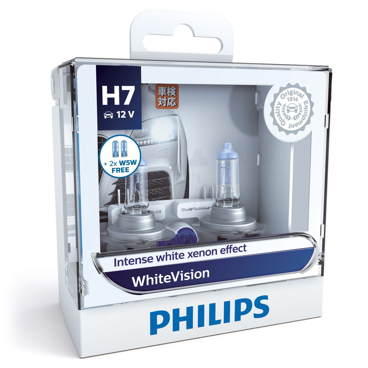 Halogen bulb PHILIPS WHITEVISION ULTRA 12V H7 55W 2X
