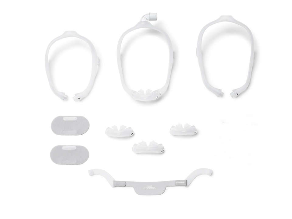 Een CPAP-masker met zachte en comfortabele kussentjes