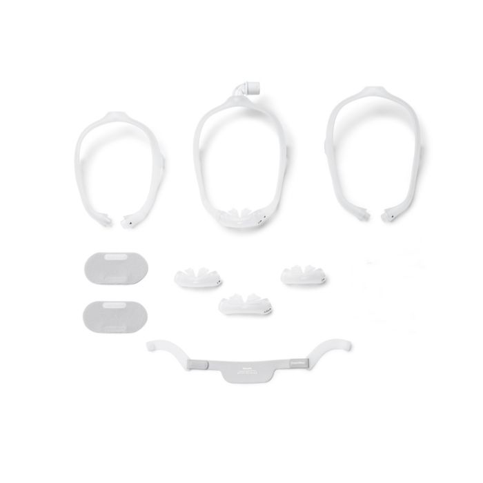Een CPAP-masker met zachte en comfortabele kussentjes