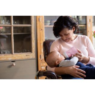 Avent Natural Response Baby bottle in pastel pink