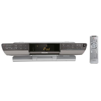 Enjoy entertainment from iPod, DVD or ATSC TV