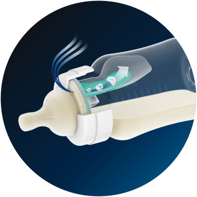 Valve in the nipple prevents vacuum build-up*
