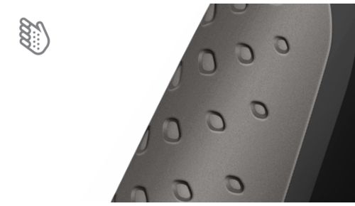 Textured handle for optimum grip even when wet