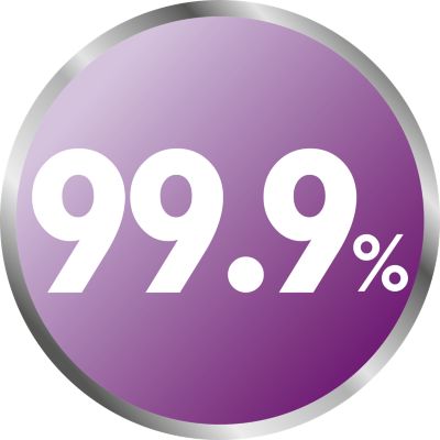 Natural steam sterilizing kills 99.9% of harmful germs