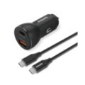 Autoladegerät mit 2 Anschlüssen: USB-Typ-A und Typ-C