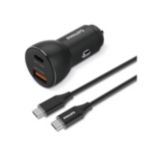 Chargeur allume-cigare 2 ports : USB-A et C