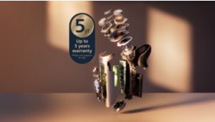 Built to last: up to 5 years' warranty***