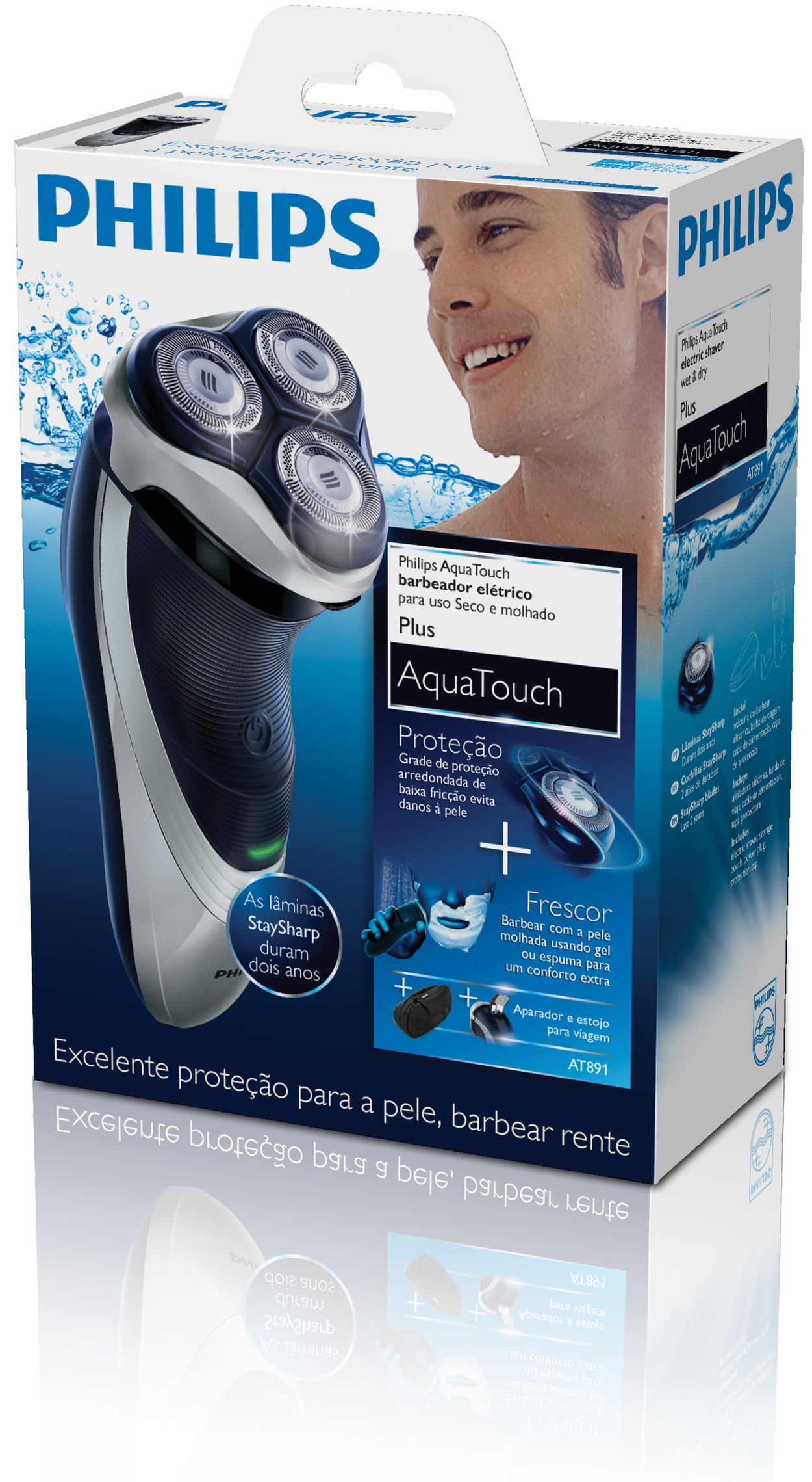 aqua touch AquaTouch ウェット＆ドライ電気シェーバー AT891/16 | Philips