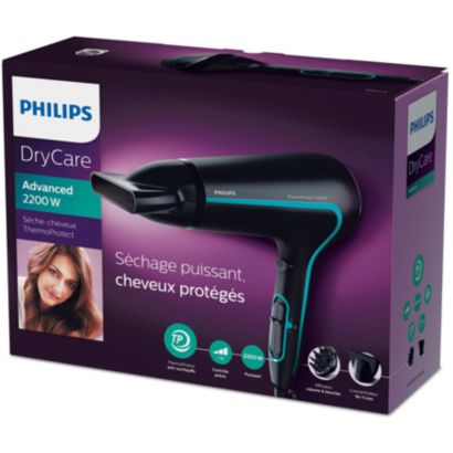 Séchage puissant et cheveux protégés