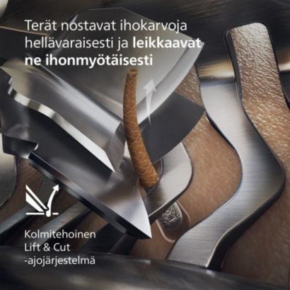 Täydellisen tarkka ajotulos ihoa ärsyttämättä