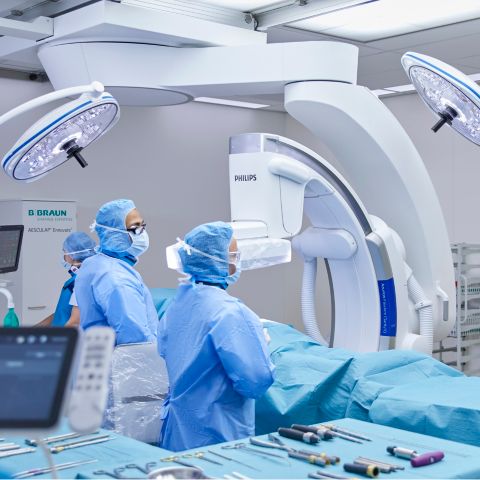 Doctors operating