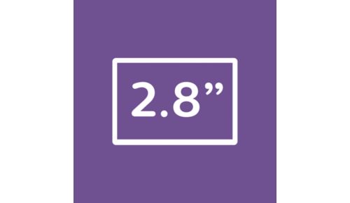 Pantalla de alta resolución de 7,2 cm (2,8 in) con visión nocturna