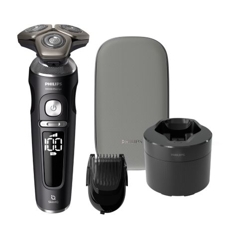 SP9840/31 Shaver S9000 Prestige Máquina de barbear elétrica a húmido/seco com SkinIQ