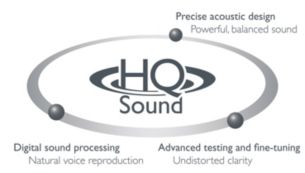 Son HQ : technologie acoustique de pointe pour une superbe restitution de la voix