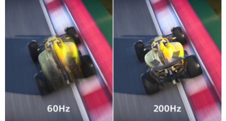 200Hz refresh rate for clear and sharp imagery.
