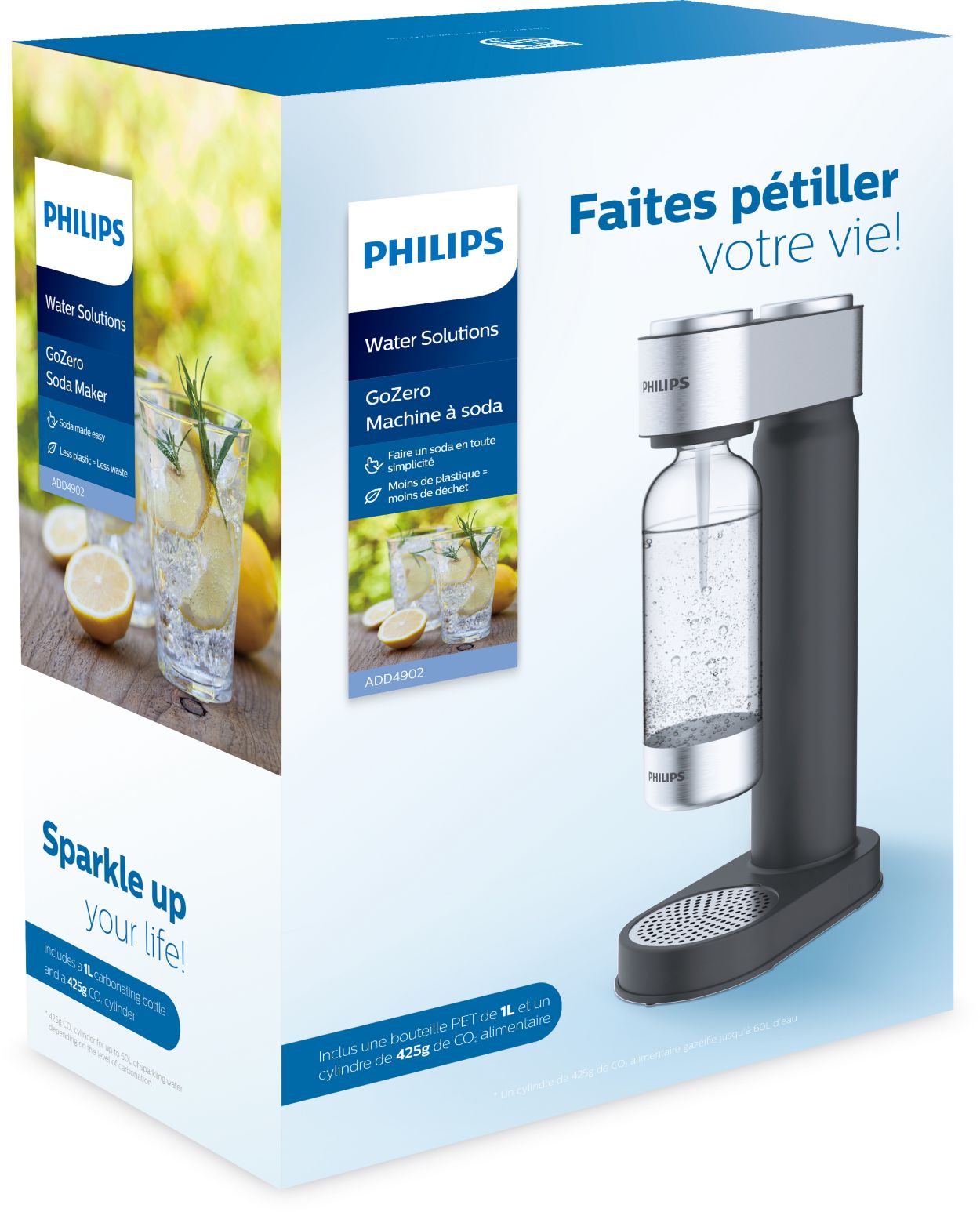 Botella para Máquina de Agua con Gas PHILIPS Water Solutions 1 l.