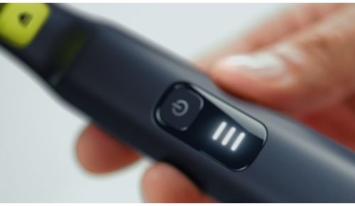 Lampan visar batteristatus