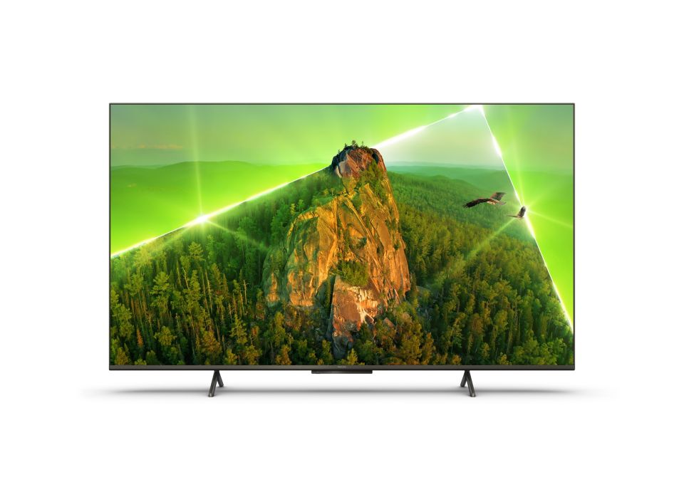 Philips 55PUS8108 (2023) LED HDR 4K Ultra HD Smart TV, 55 inch with  Freeview Play, Ambilight & Dolby Atmos, Satin Chrome