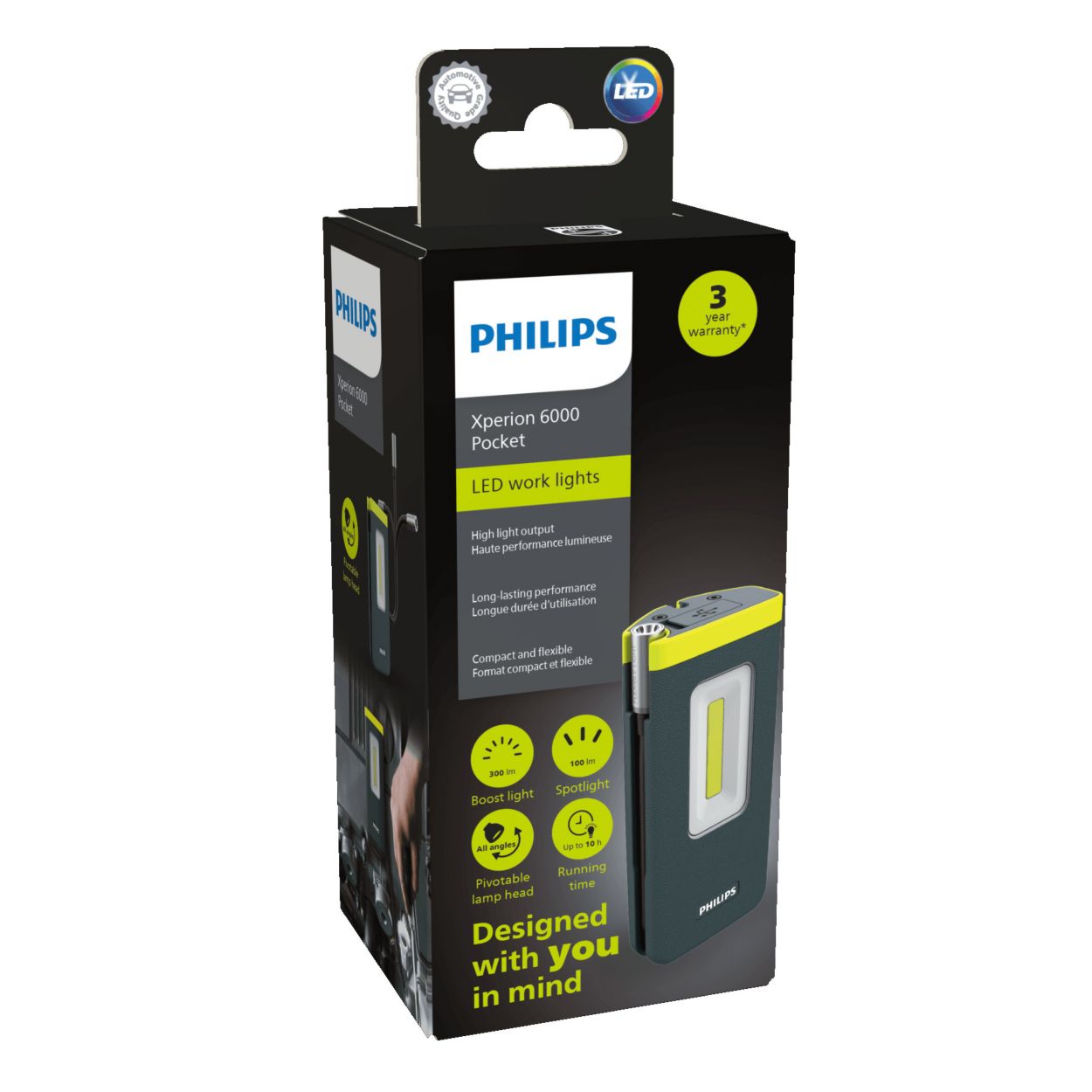 Linterna de mano compacta y potente Xperion 6000 pocket Philips