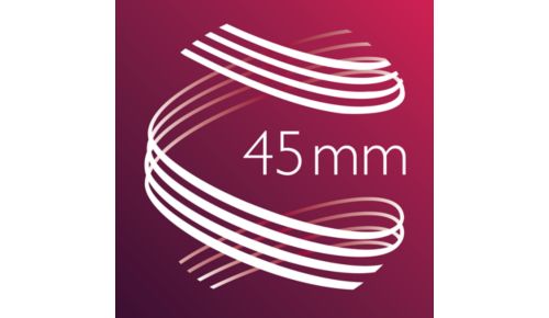 45 mm erhitzter Lockenstab für weiche Wellen