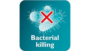 Steam kills up to 99.9% of bacteria*