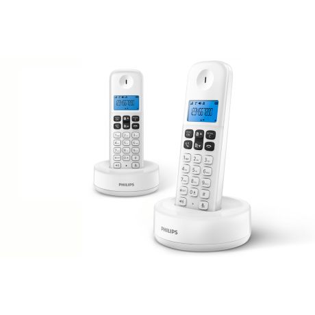 Teléfono fijo inalámbrico dual d1612w/34in philips 4895229101098 51132  PHILIPS