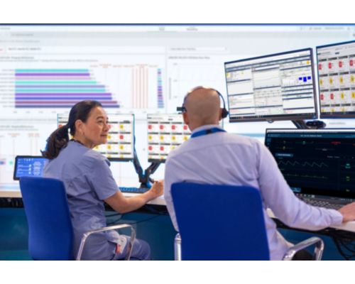 Healthcare profession with a patient