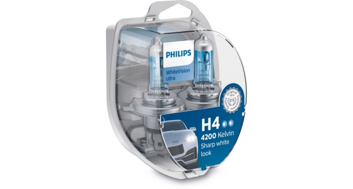 12342LLECOC1 PHILIPS LongLife EcoVision H4 12V 60/55W 3000K Halogène Ampoule,  projecteur longue portée