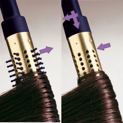 Четка с прибиращи се зъбци за лесно къдрене