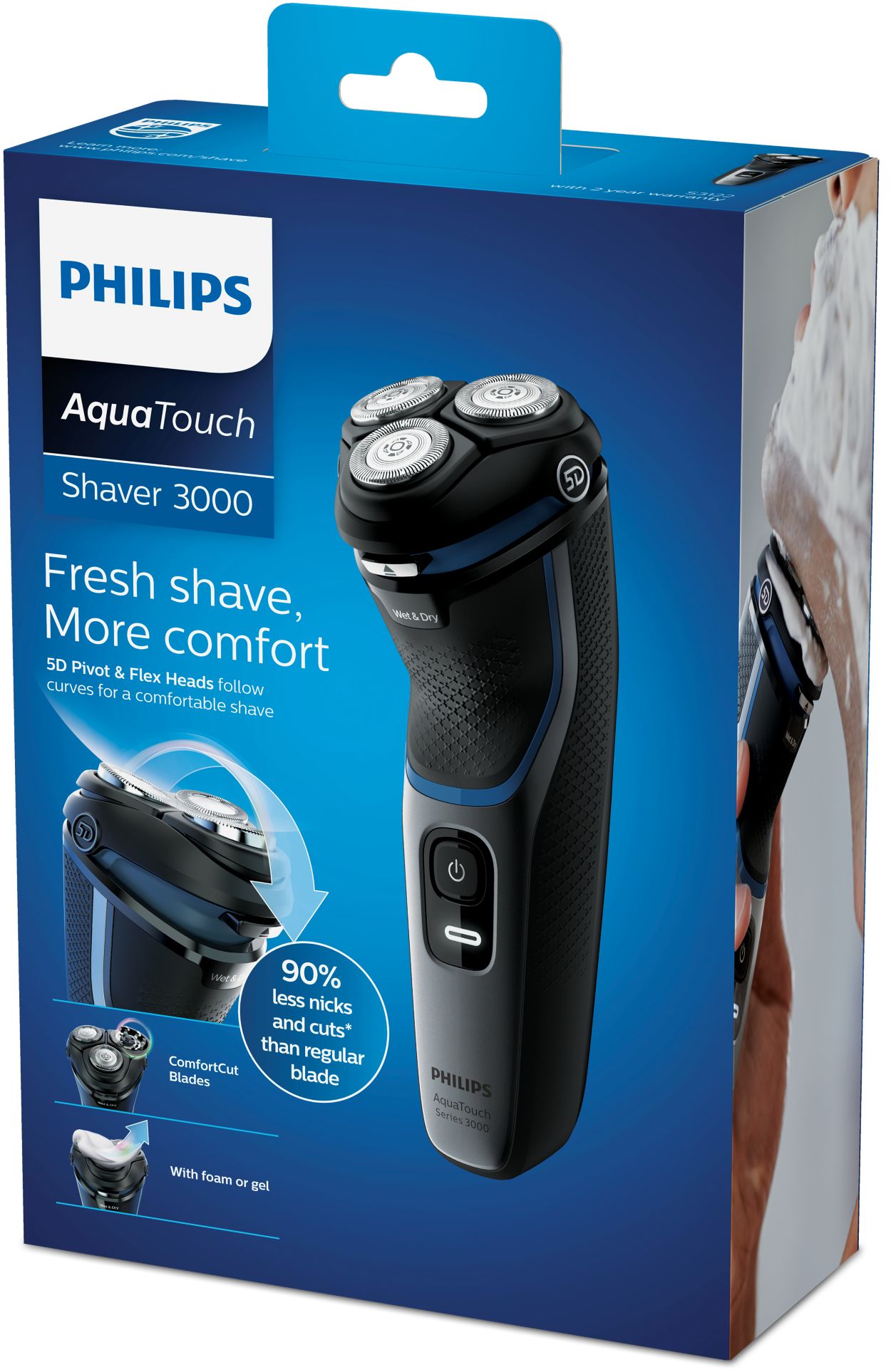 Philips Shaver Series 3000 with Pop-Up Trimmer, S3332/54