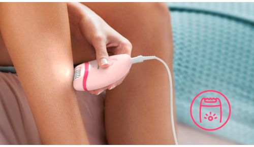 Sistema Opti-Light per individuare e rimuovere anche i peli più difficili