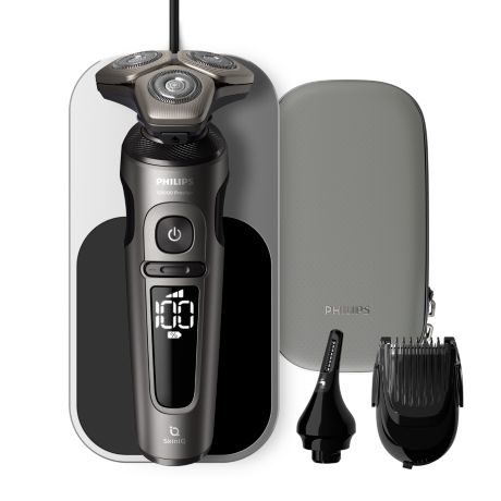 SP9872/22 Shaver S9000 Prestige Cordless electric shaver with 2 attachments