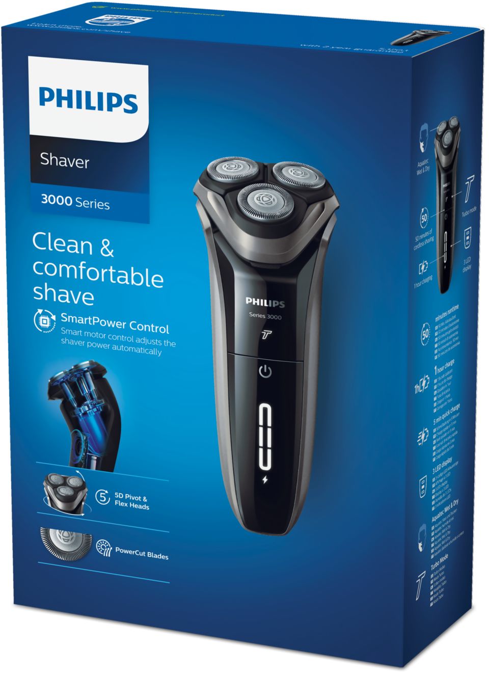 Shaver Series 3000 Wet And Dry Electric Shaver S3203/08 | Philips