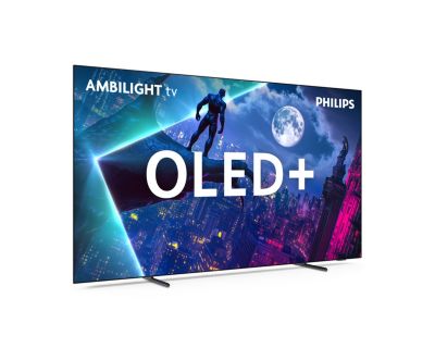 Philips OLED Plus Fernseher, der OLED Plus Inhalte auf dem Bildschirm anzeigt