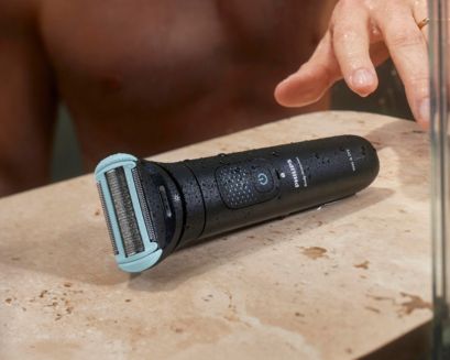 Showerproof Philips Body Groomer in use