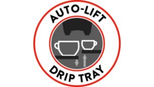 Auto-lift drip tray for ultimate convenience