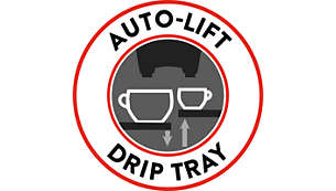 Auto-lift drip tray for ultimate convenience