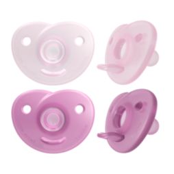 Avent Ty ngậm đúc khối (0-6m), màu hồng  Comfortable