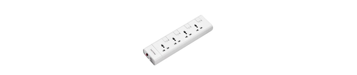 White extension socket