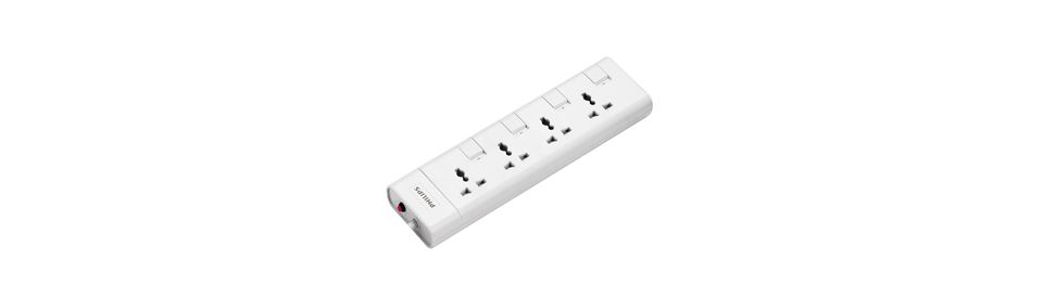 White extension socket