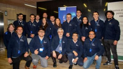 Philips MR Xperts participants posing during imaging training program in Chile