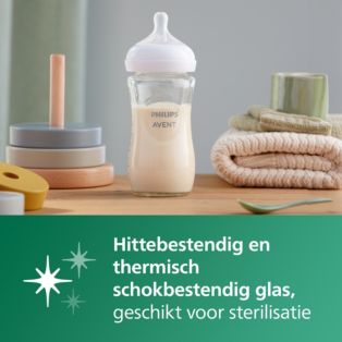 Avent Natural Response Glazen cadeauset voor pasgeboren baby's