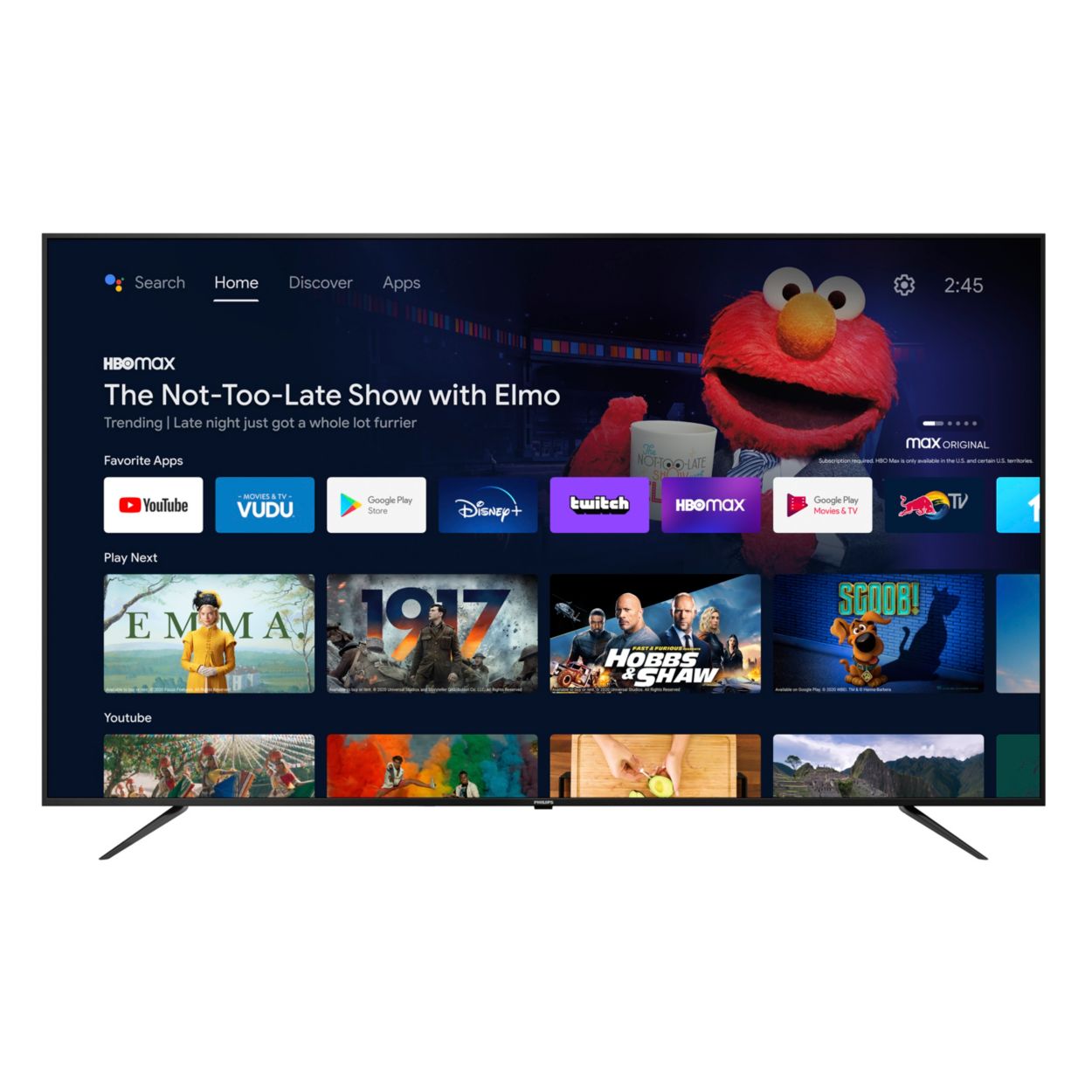 Philips 75 the one, led 4k uhd android, ambilight 3 p5, telecomando con  HomePage 