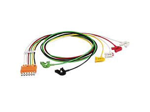 6-adr. E.kabel m. Clip IEC, OP Extremität, Kopf orange