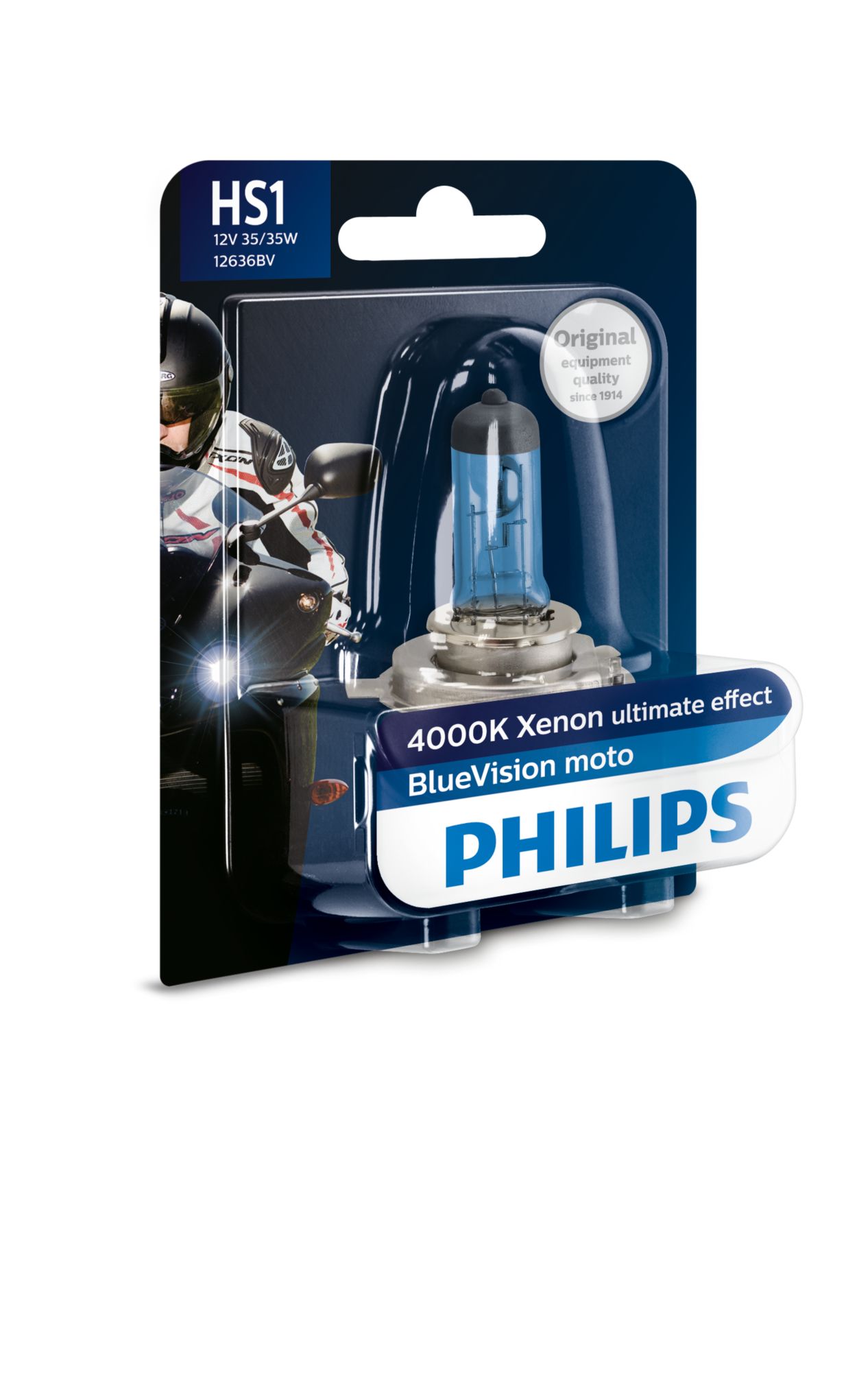 BlueVision Moto Headlight bulb 12636BVB1