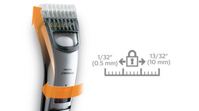 The zoom wheel technology provides precision length settings