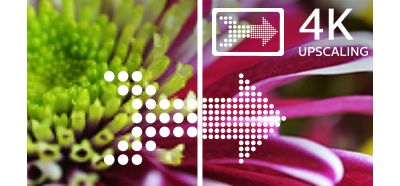 Disfruta de contenido HD en 4K UHD con un motor de optimización 4K